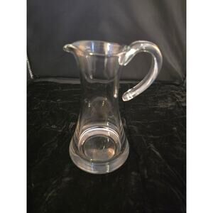 Small Adorable Glass Pitcher 7.5‎ Inches Tall 4.25 Inches at the Base
